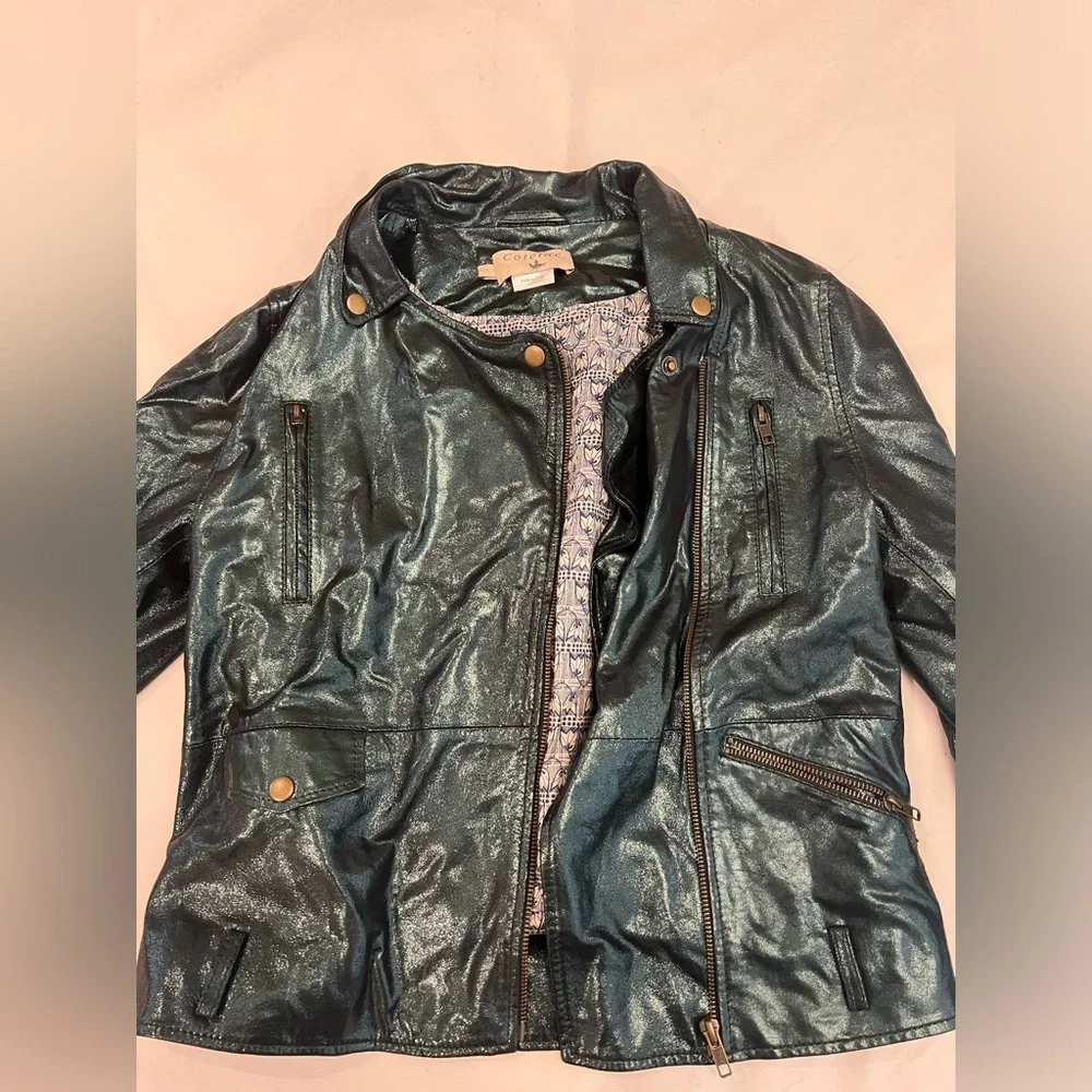Cotelac Green Leather‎ Jacket